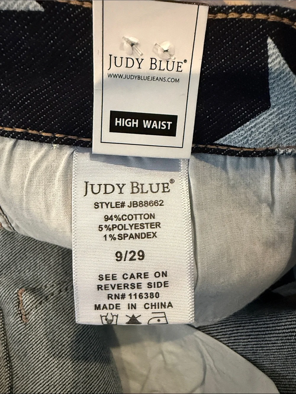 Judy Blue Black Flare Jeans with White Star Print